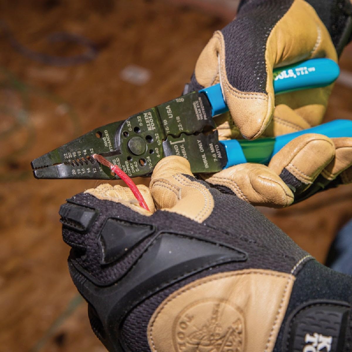 Klein Tools 1010 Multi Tool Long Nose Wire Cutter, Wire Crimper, Stripper and Bolt Cutter Multi-Purpose Electrician Tool, 8-Inch Long