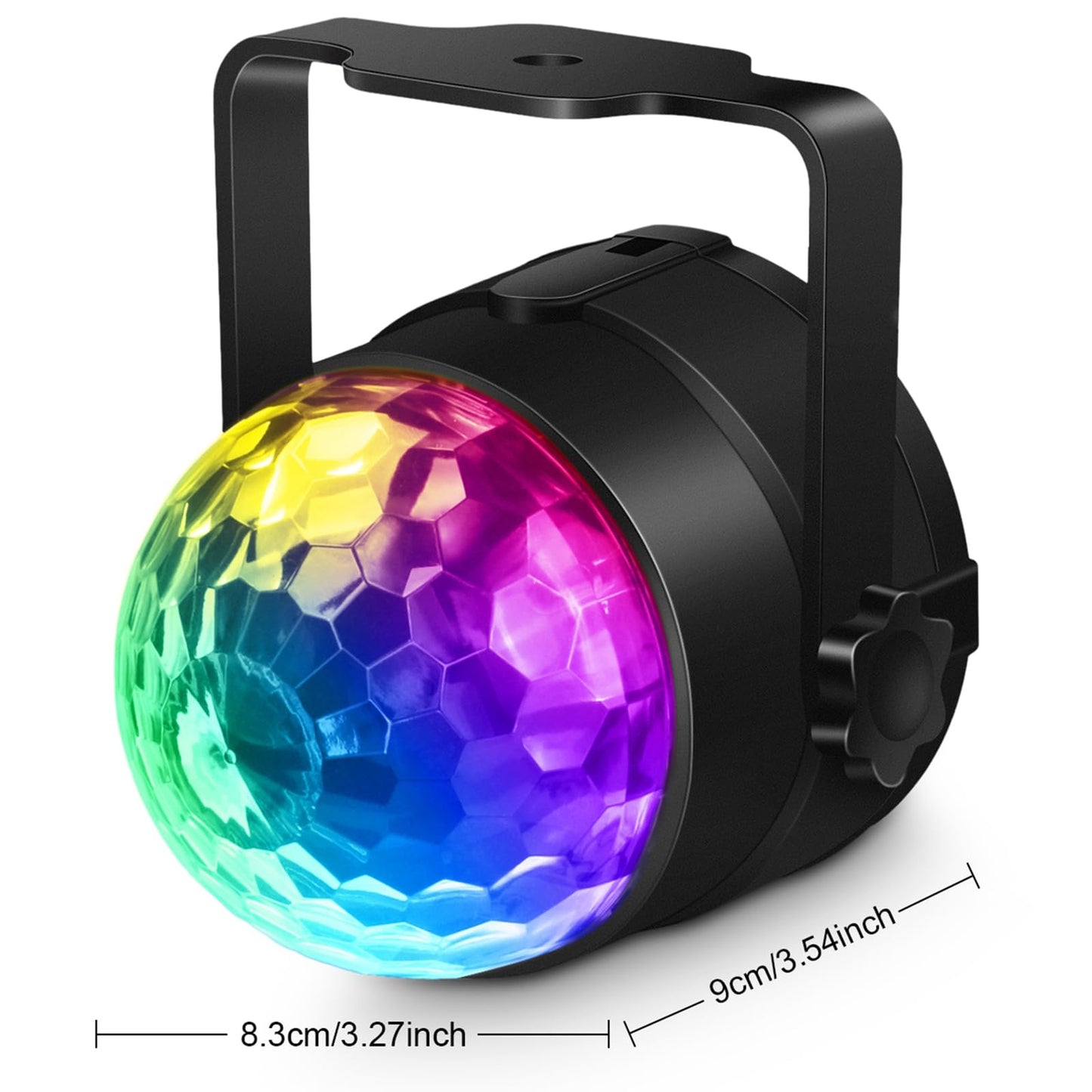 Luditek 2-Pack Sound Activated Party Lights with Remote, Disco Ball DJ Strobe Lamp for Home, Dance, Birthday, Christmas, Halloween