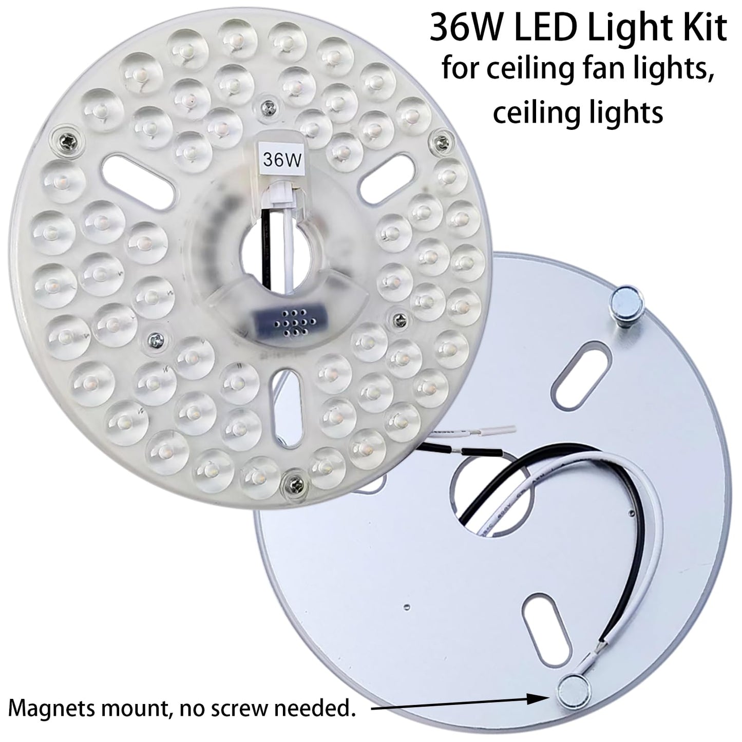 Hyoquilex 36W 6.4" Ceiling Fan Light Kit Replacement,Retrofit LED Light Engine Disc Board Panel Bulb for Flush Mount Ceiling Light,3 CCT Dimmable