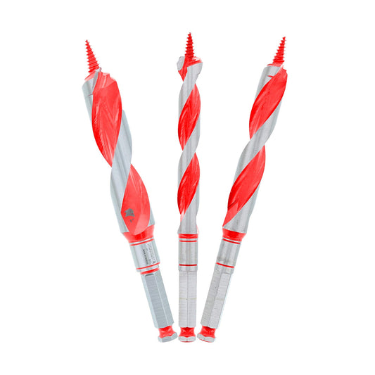 Diablo Auger Bit 3-Piece Set with Dura-Tip for Maximum Performance in Drilling Wood Applications - 7/16" Hex, 3 Pieces - DAG1900-S3