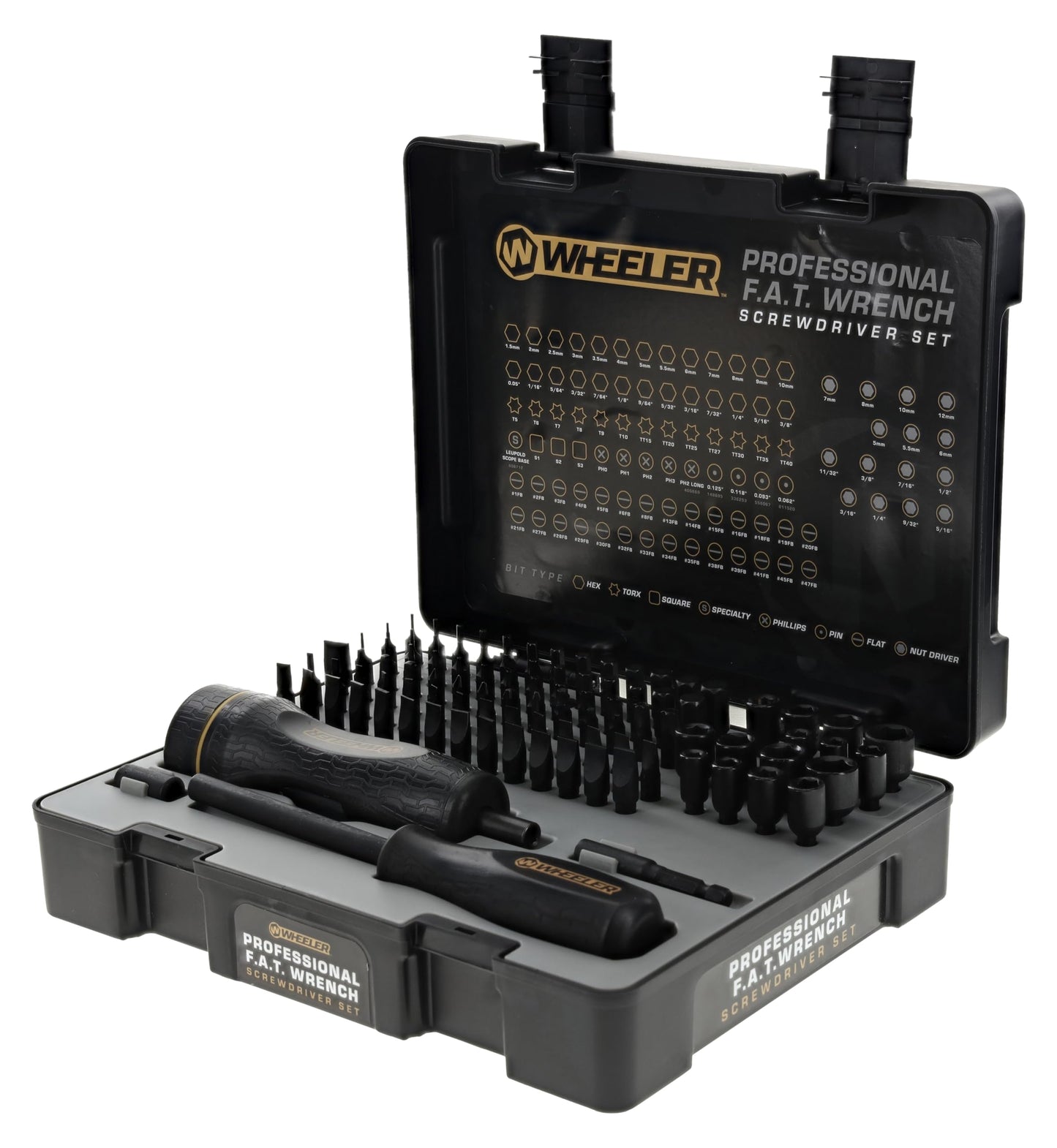 Wheeler Engineering 100-Piece Professional Fat Wrench Screwdriver Set with Durable Construction and Storage Case for Gunsmithing and Maintenance
