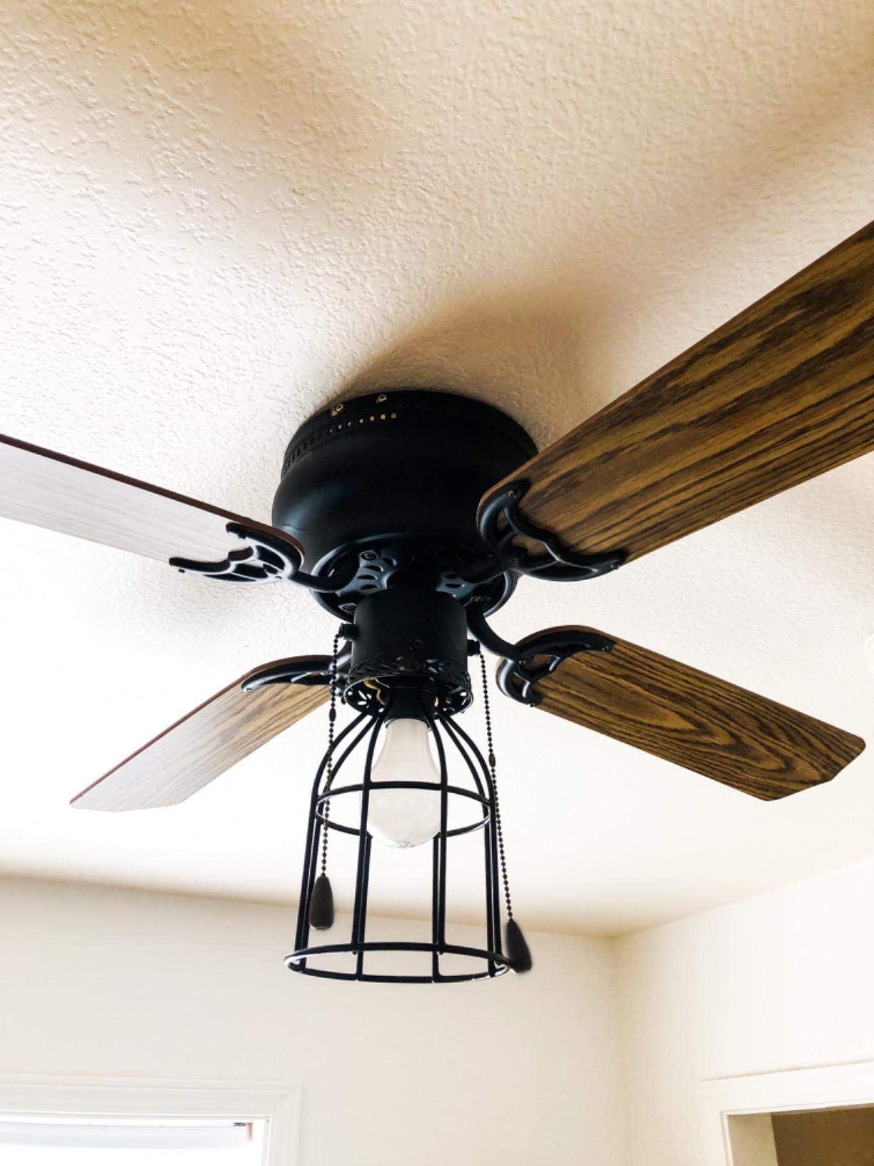 **XIDING Farmhouse Vintage Industrial Wire Cage Lamp Guard, Adjustable Open-Style Metal Pendant Shade Replacement, DIY Accessories, Pack of 4**