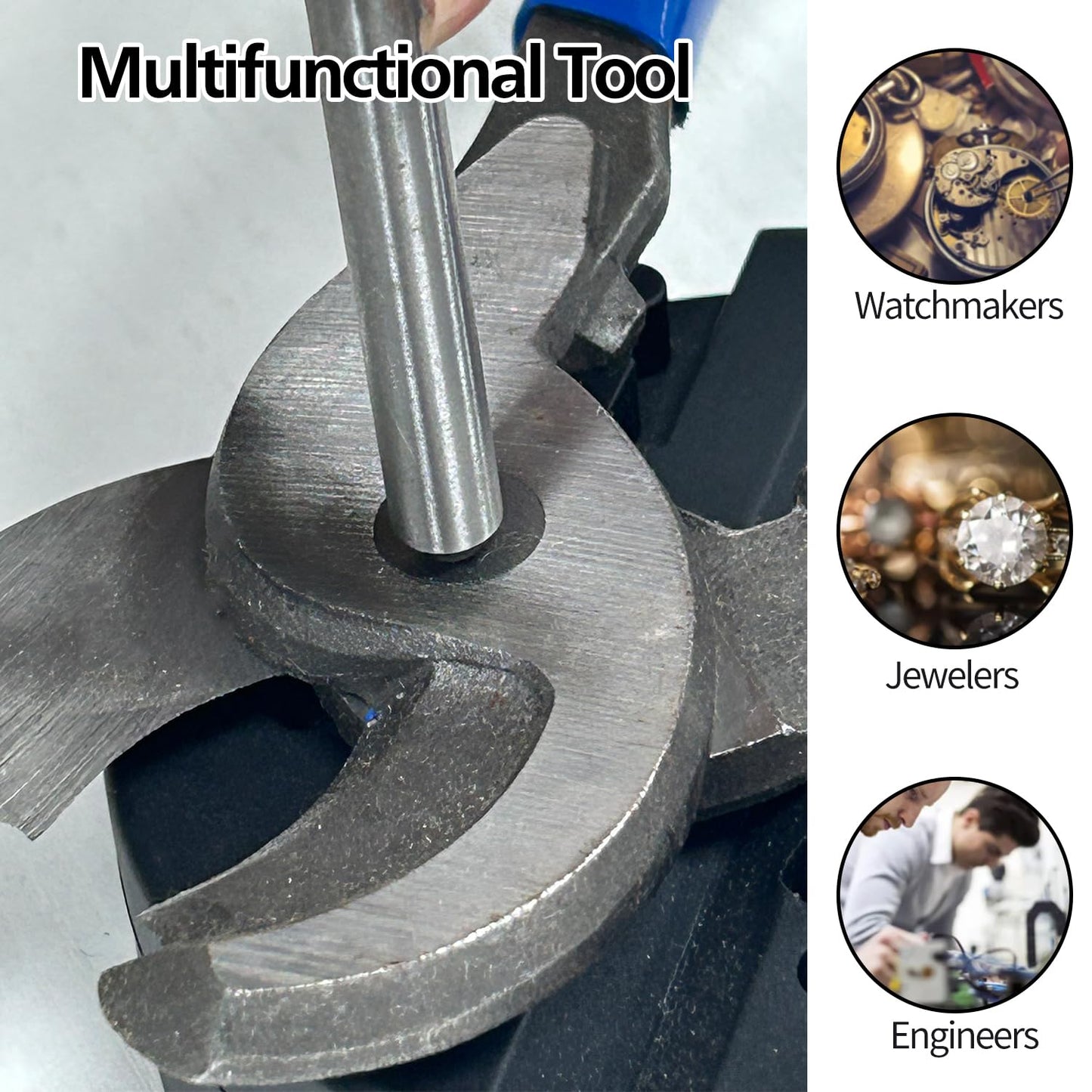 Pin Punch Set, 14pcs Removing Repair Tools, including Universal Block, Pin Punches and Hammer