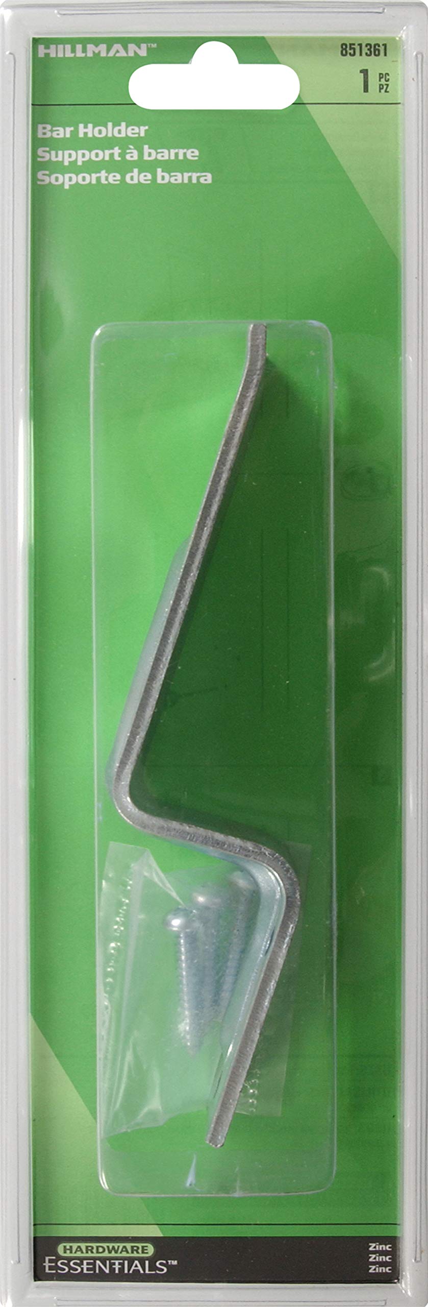 Hardware Essentials 851361 Zinc-Plated Open Bar Holder (1 Piece)
