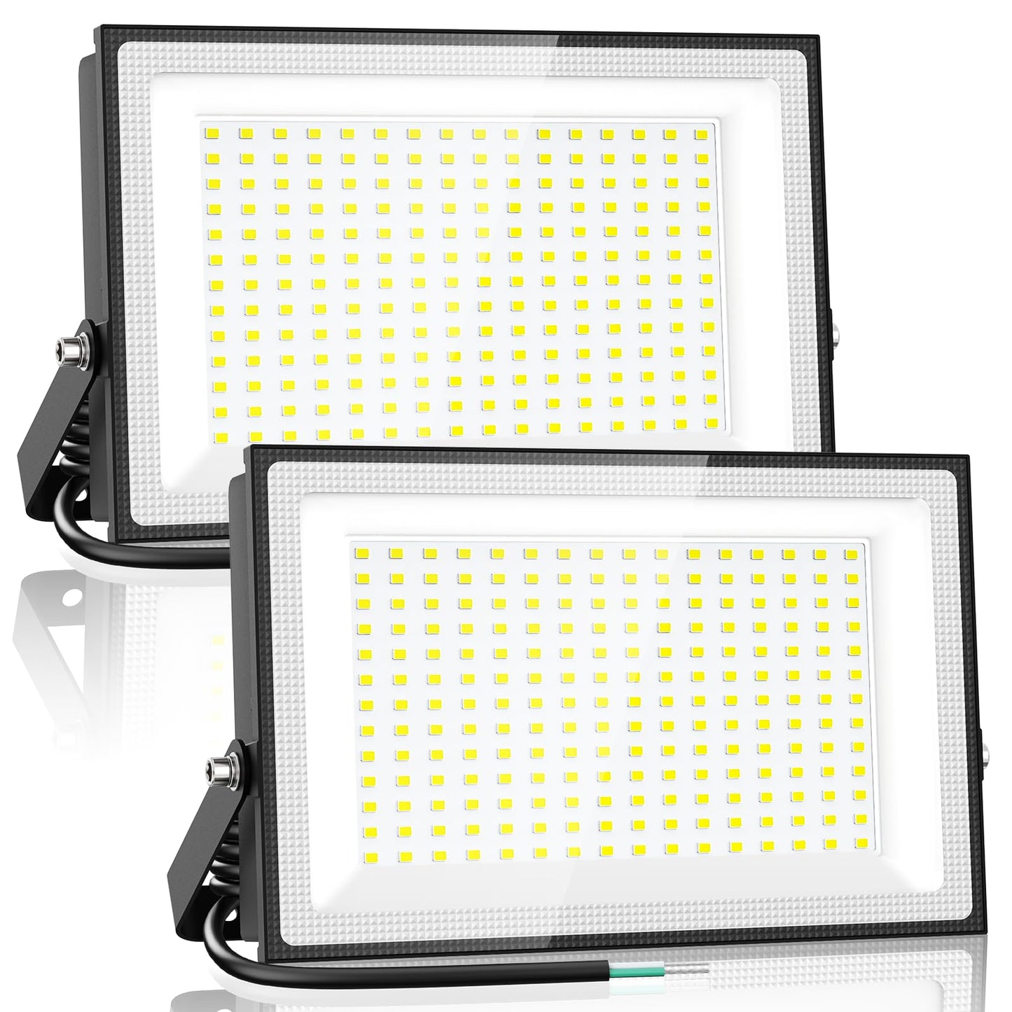 Onforu 200W LED Flood Lights Outdoor, 18000LM Security Light, IP66 Waterproof, 6500K Daylight, Garage Yard Garden (2 Pack)