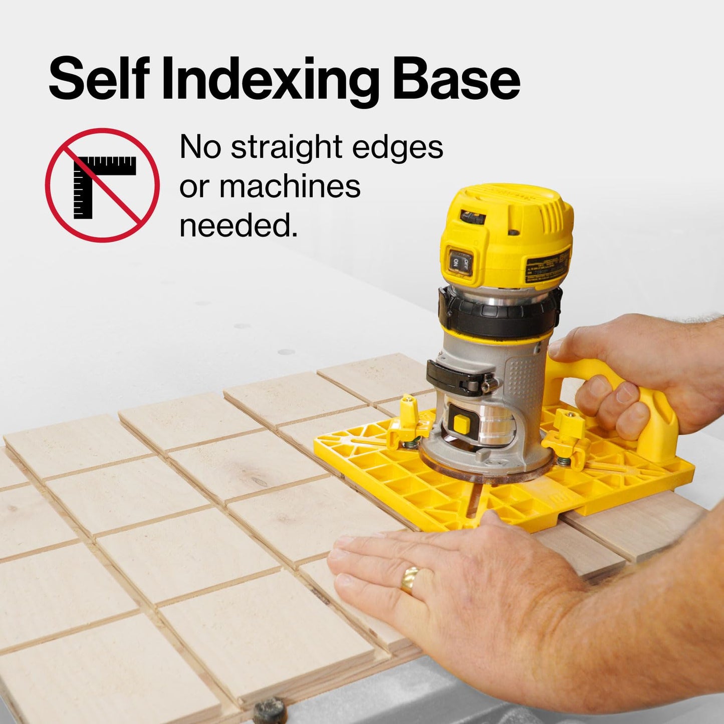 MICROJIG MatchFit Grid Router Guide Kit, Woodworking Precision Tools for Dovetail Track, Easy Setup, Self-Indexing Design, for 1/4" Shank Routing Bits