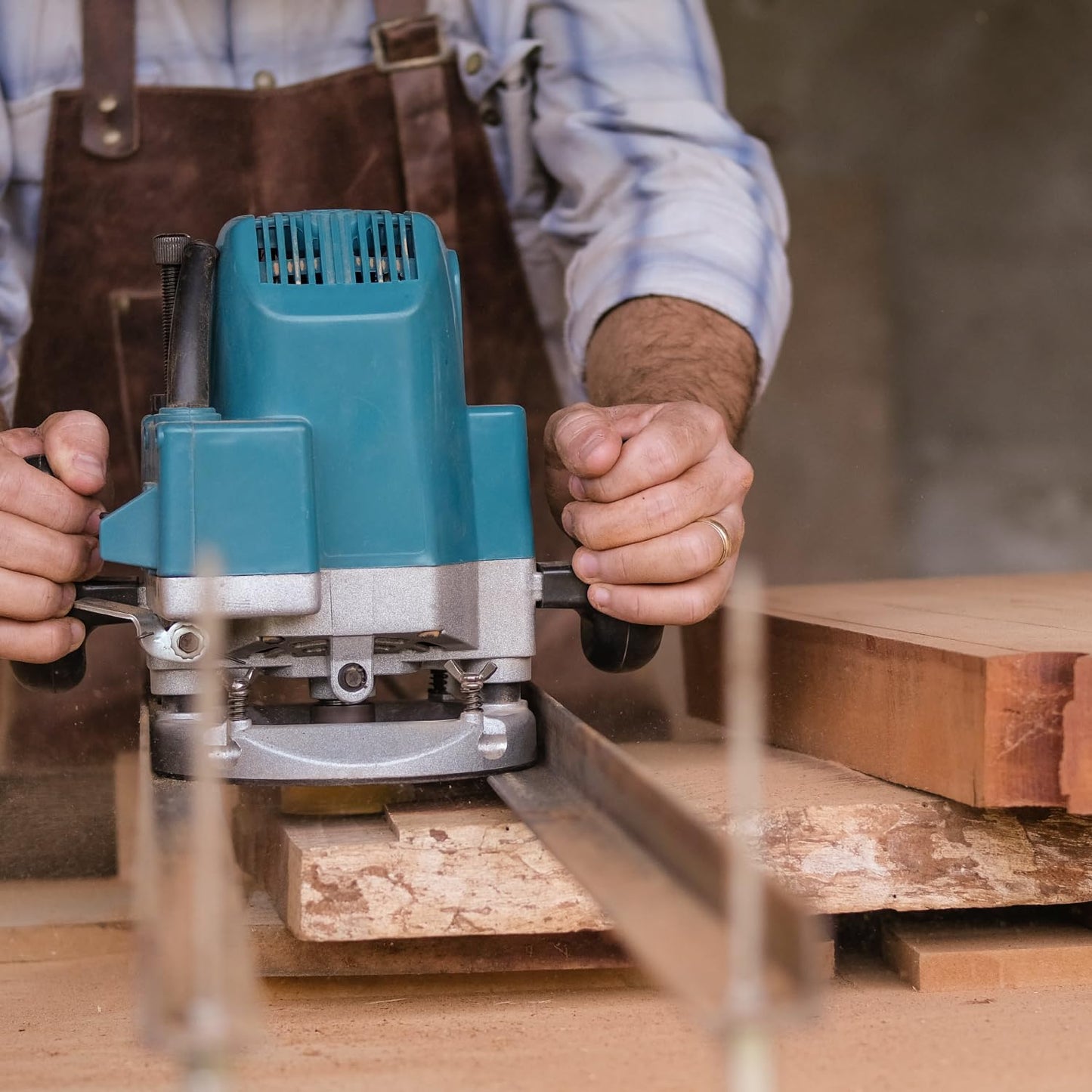 POWERTEC 73056 Slab Flattening Router Bit, 1/4" Shank, 2" Dia, 1/2" Cut Depth, CNC Woodworking & Live Edge Surfacing Bit