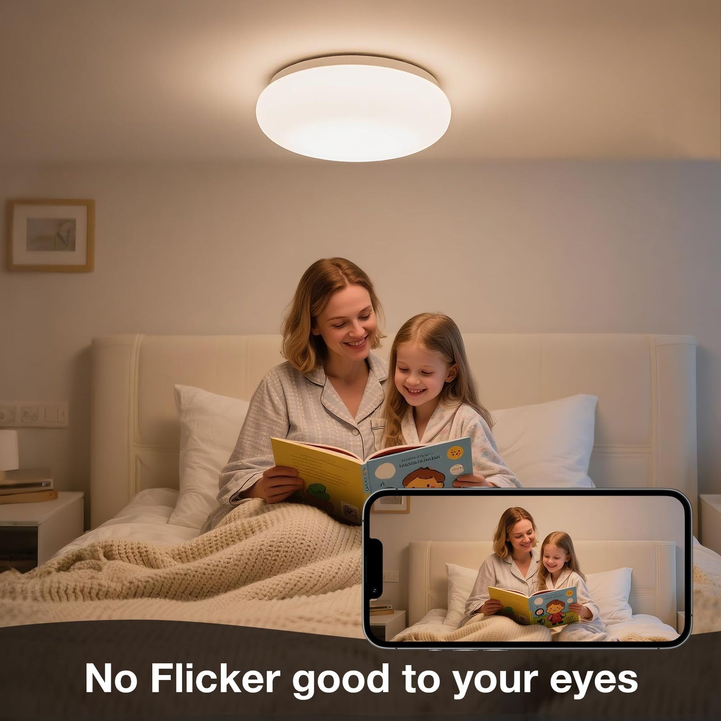 **Ledytech 4" LED Retrofit Light Kit for Ceiling Fan – 18W Dimmable Panel, 2200LM, CCT Adjustable 3000K/4500K/6000K, CRI 90, 120V**