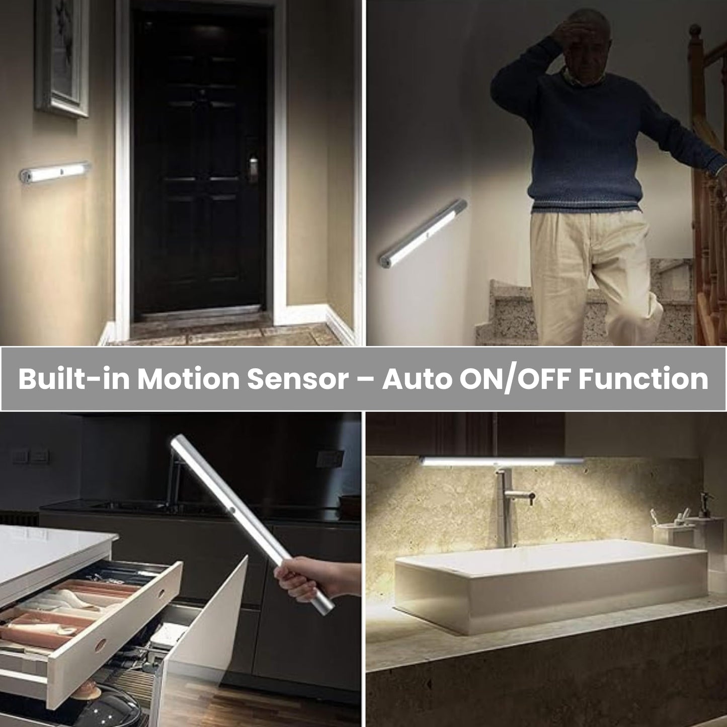 SCOACHA Smart LED Motion Light - Ideal for Home, Garage, and Outdoor Use - Enhances Safety and Security - Stylish and Functional Lighting