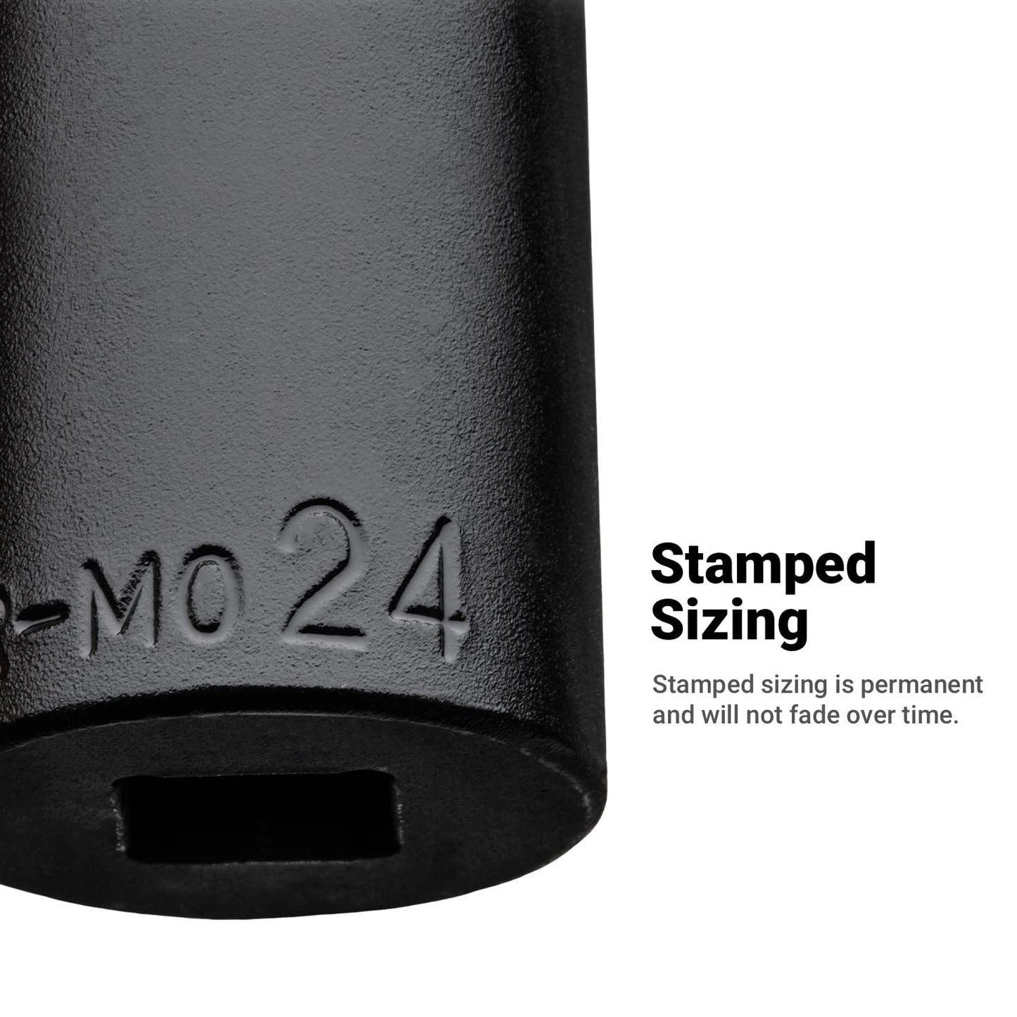 Capri Tools 13 mm Shallow Impact Socket, 3/8-Inch Drive, 6-Point, Metric