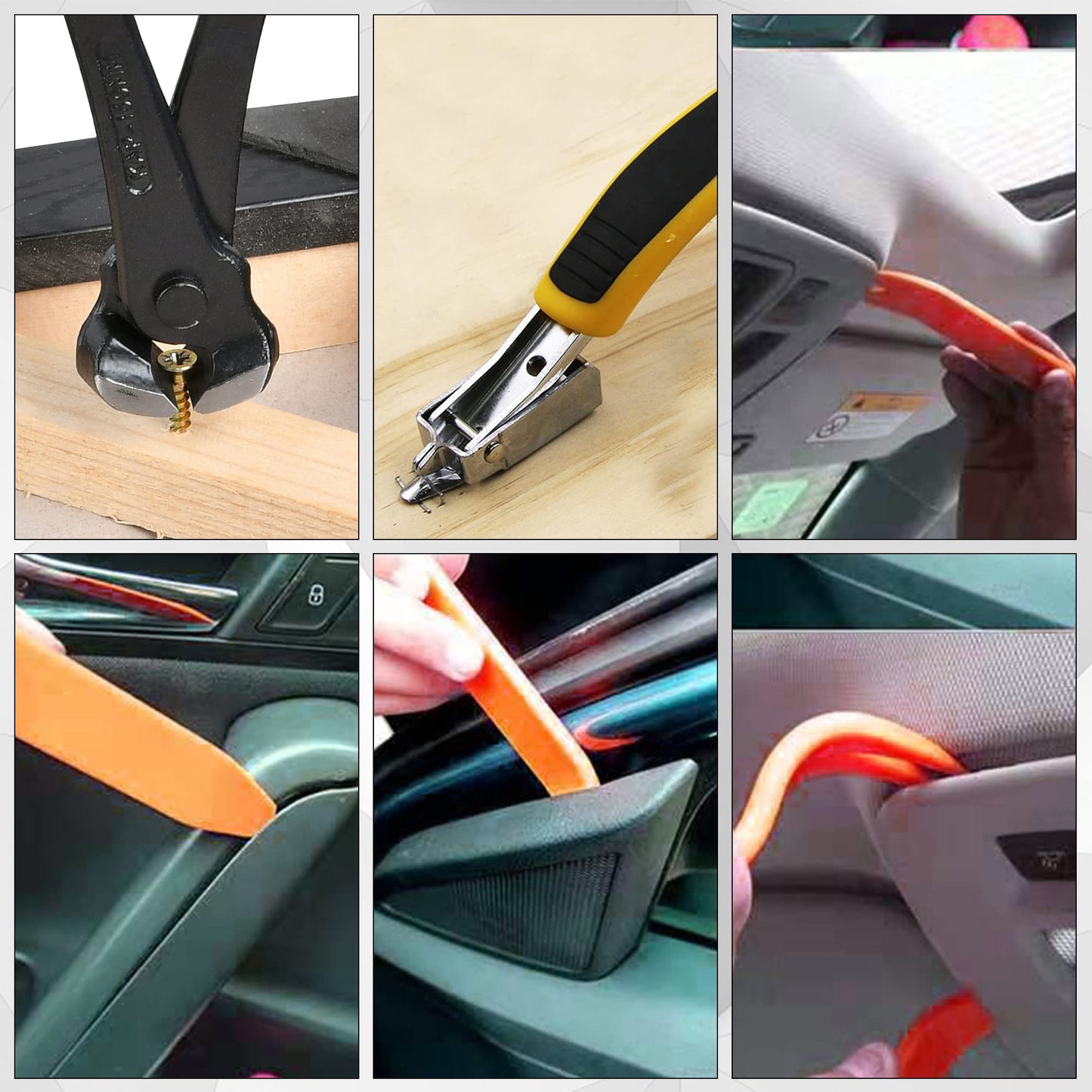 Aemygo 8-Piece Upholstery & Construction Staple Remover Set – Tack, Nail & Carpet Puller for Furniture, Floors, Frames, Cartons