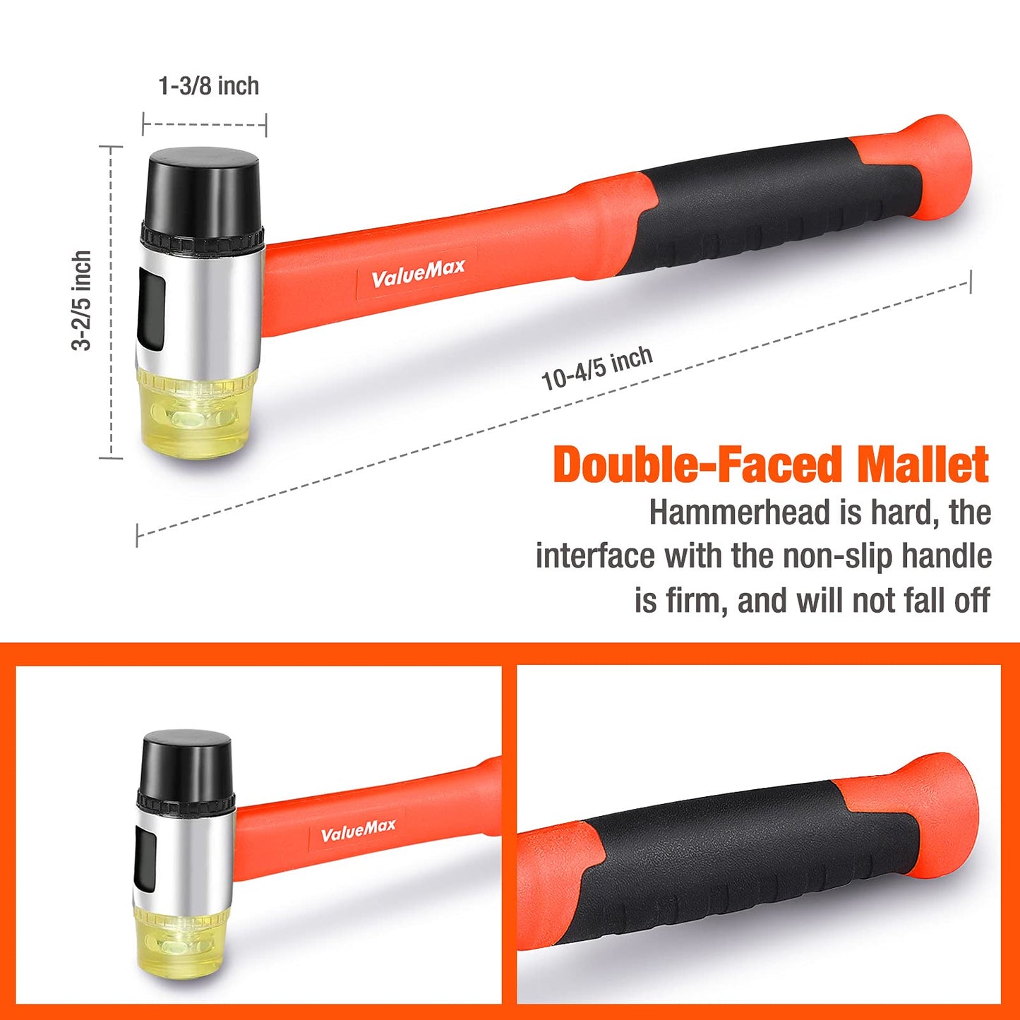 ValueMax Laminate Flooring Installation Kit w/ Solid Tapping Block, Heavy-Duty Pull Bar, Double-Faced Mallet, Kneepads & 30 Spacers