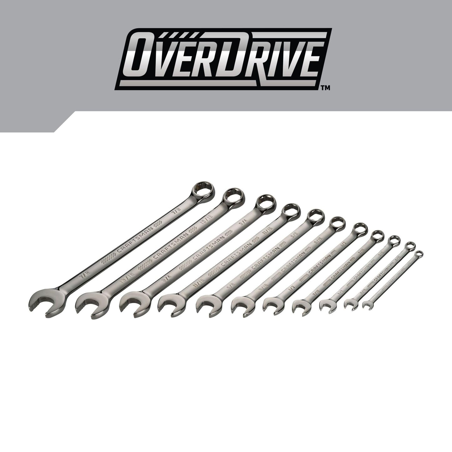 CRAFTSMAN OVERDRIVE 11-Piece Standard (SAE) Wrench Set (CMMT87711)