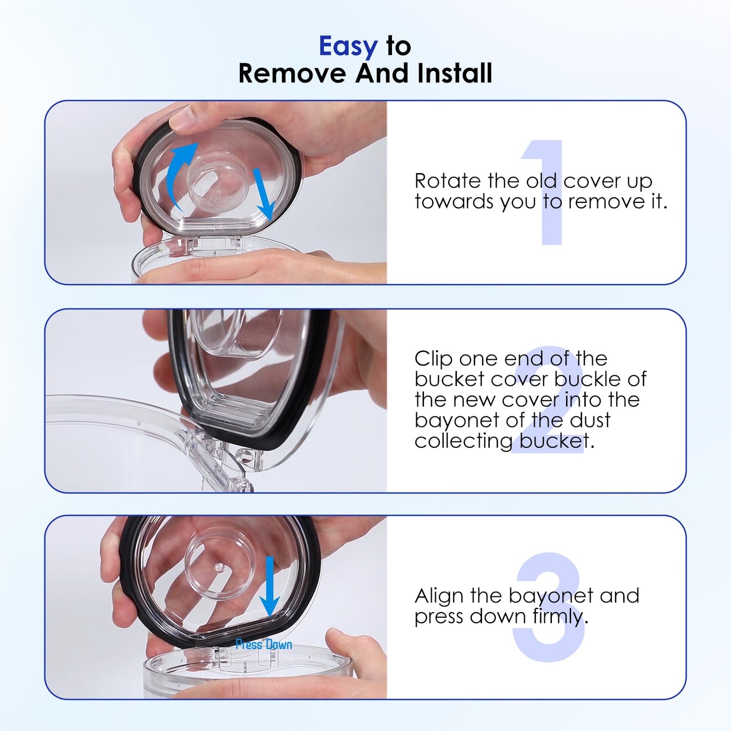 Dust Bin Lid Compatible with Dyson Vacuum Cleaner V7 V8 Models Dust Bin Door Parts/Dust Bucket Cover Replacement Parts