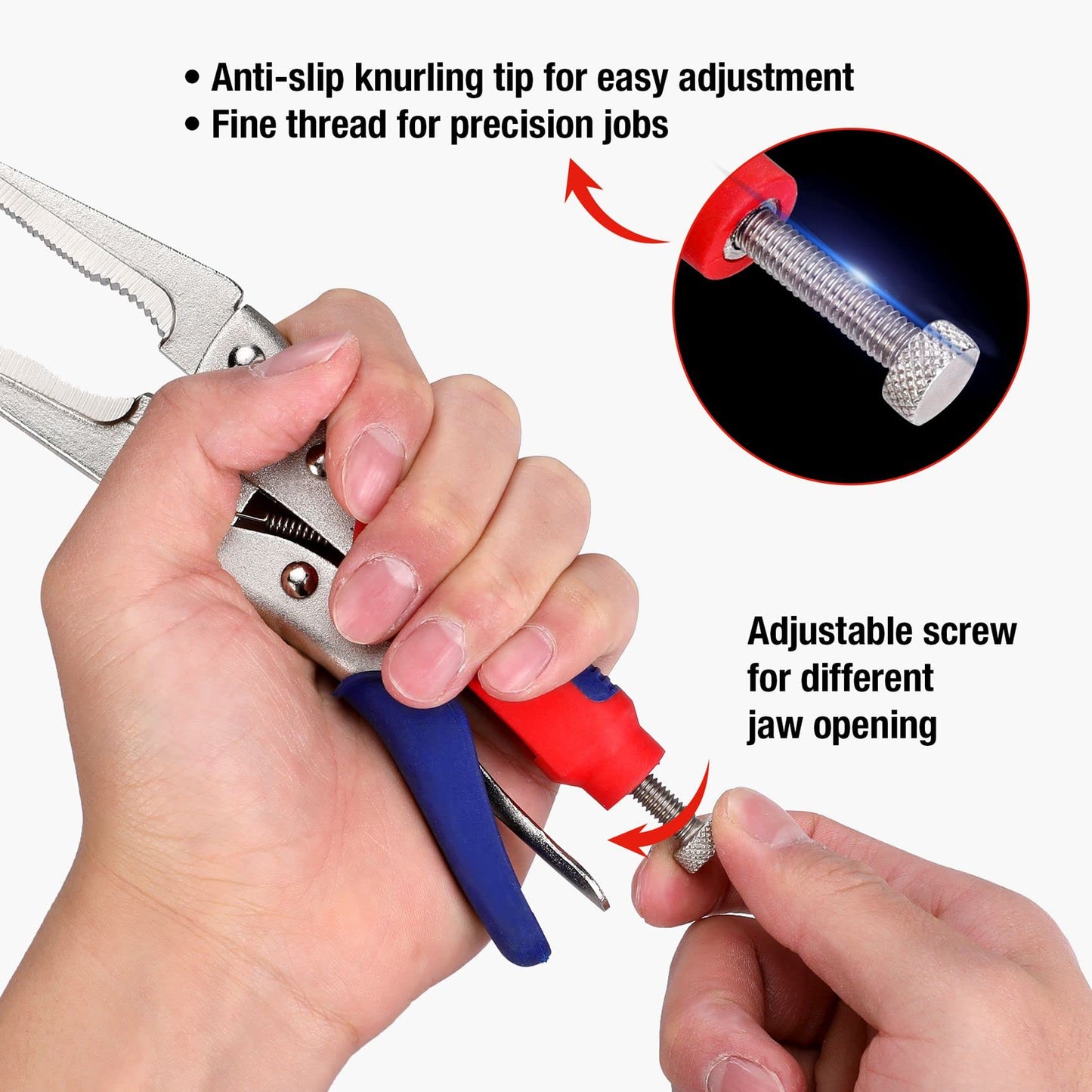 Workpro 3-piece Jaw Locking Pliers (10 Inch Curved Jaw, 7 Inch Curved Jaw, 6-1/2 Inch Straight Jaw)