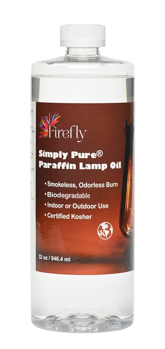 Firefly Fuel 32oz Premium Liquid Paraffin Lamp Oil – Smokeless, Odorless Indoor Fuel for Lamps, Lanterns & Candles, Long-Lasting Clean Burn