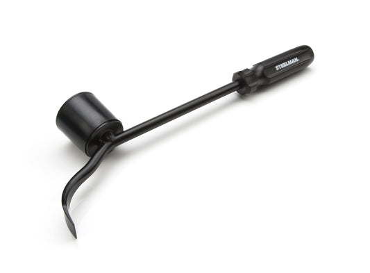 Steelman Hubcap Remover Tool for Auto Mechanics, Heavy-Duty Steel, Large Rubber Hammer Face, Wide Prying Blade, Secure Grip