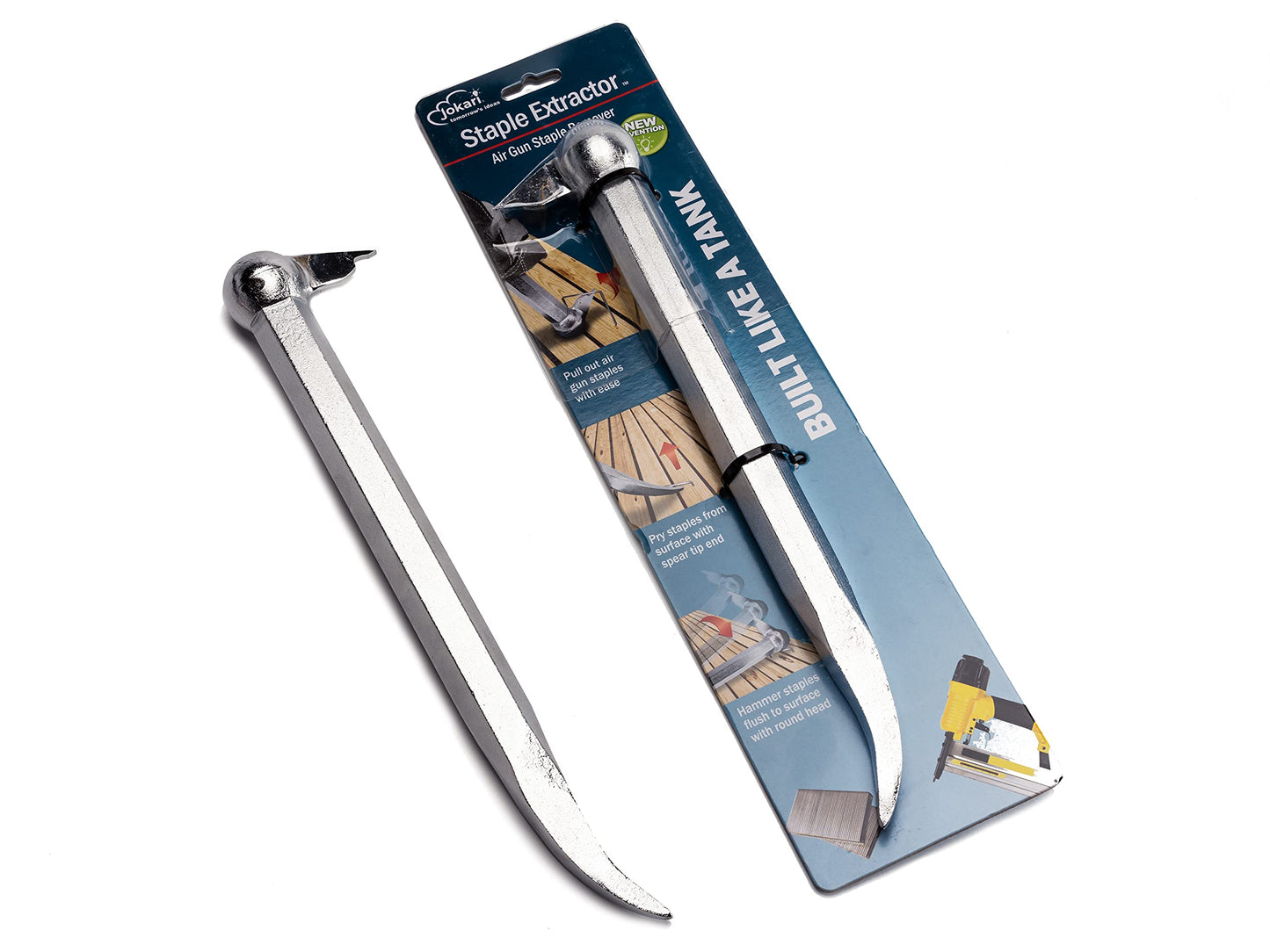 Jokari 14-Inch Heavy-Duty Staple Remover Tool, Industrial Staple Puller & Hammer Bar for Carpentry, Upholstery, Flooring, Carpet