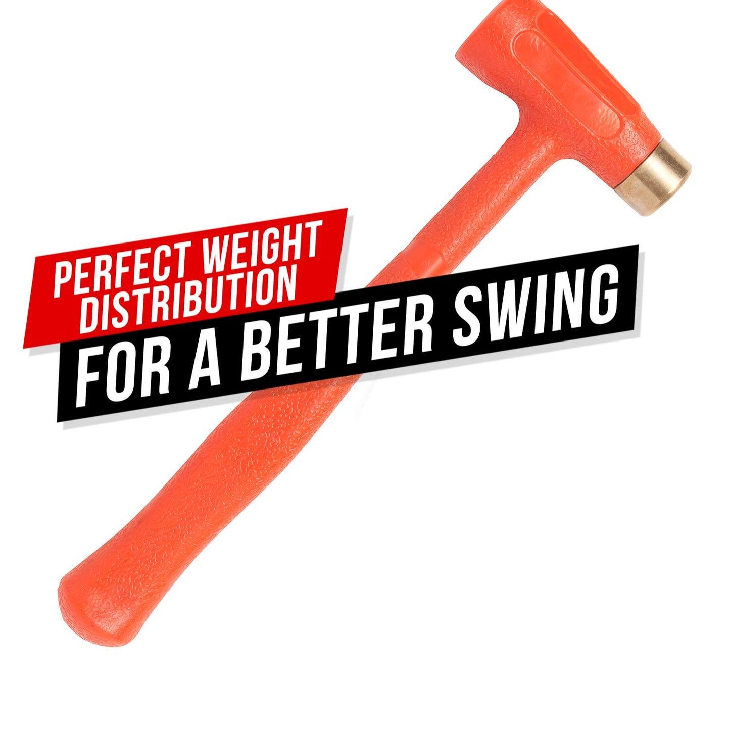 Tuffman Tools 1.5lb Dead Blow Hammer, Dual Brass Head, Spark & Rebound Resistant, Unibody Molded, Precision Gunsmith & Machinist Tool