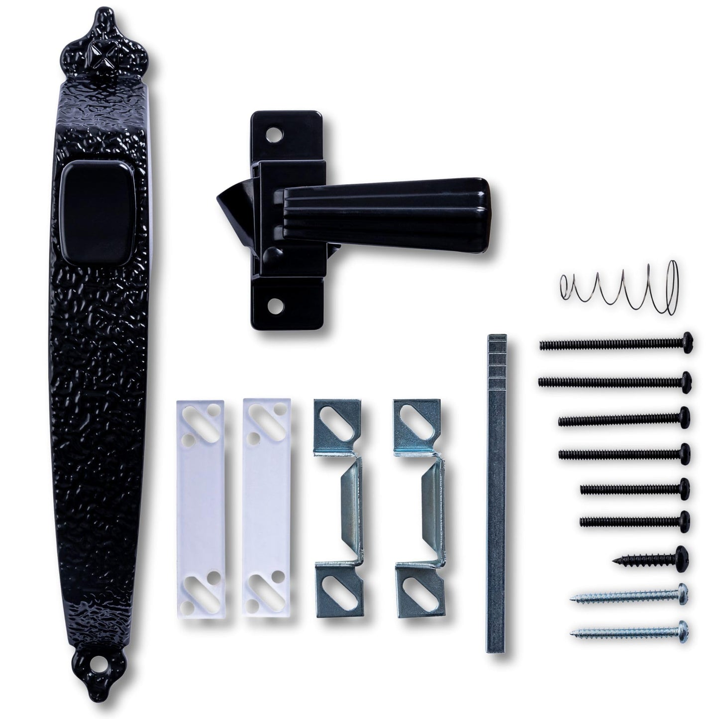 Wright Products - Colonial Tie Down Push Button Door Latch for Screen and Storm Doors, Black