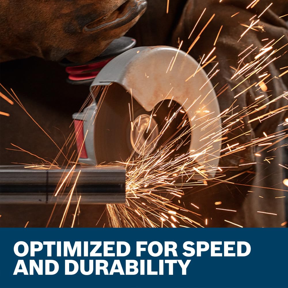 BOSCH TCWX1S450P10 4-1/2 in. X-Lock® Metal/Stainless Steel Cutting Wheels - 10 Pack, 60 Grit, Type 1/41