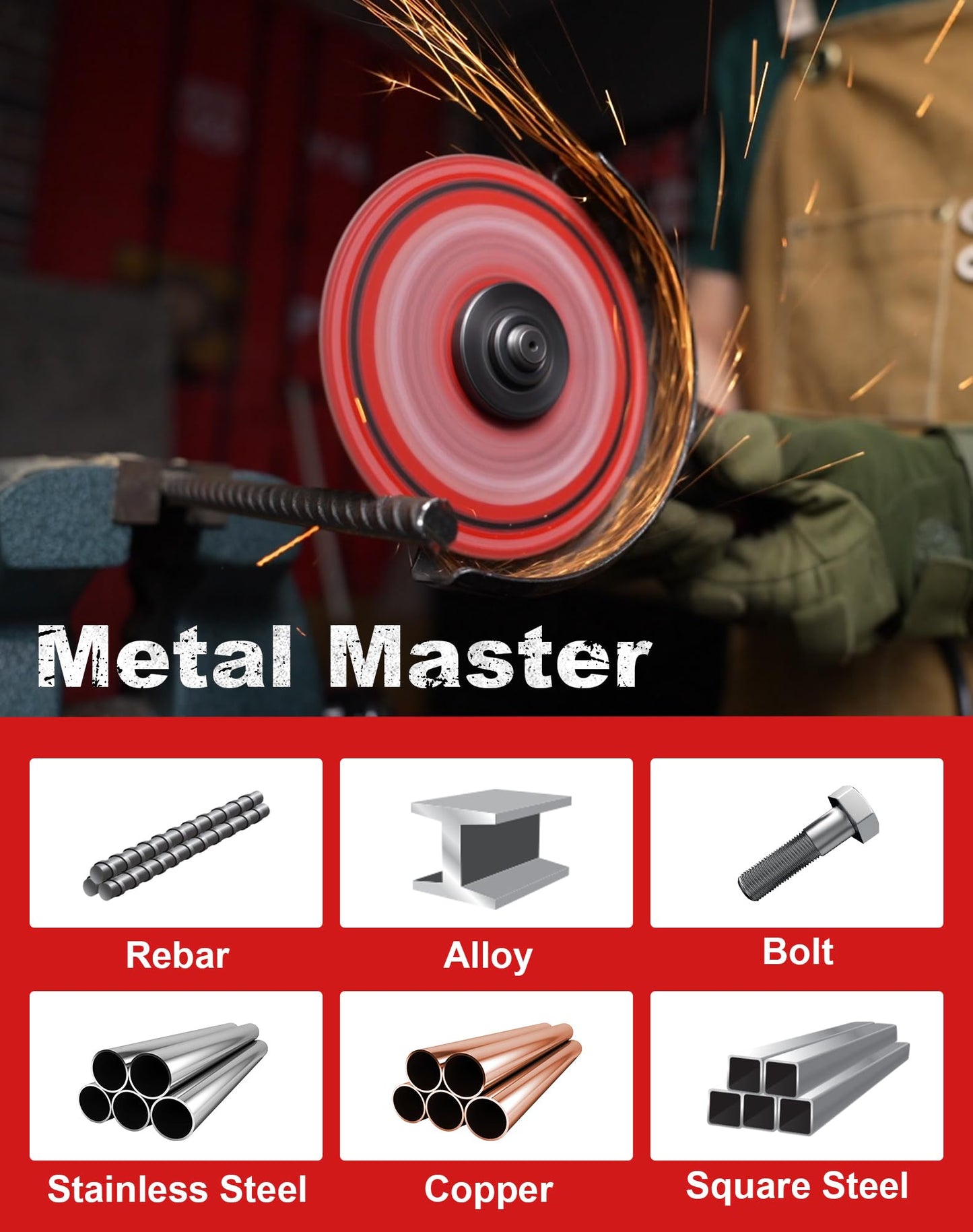 EZARC Diamond Cutting Wheel 4 1/2 x 7/8 Inch for Metal, Cut Off Wheel with 5000+ Cuts on Rebar, Steel, Iron and INOX