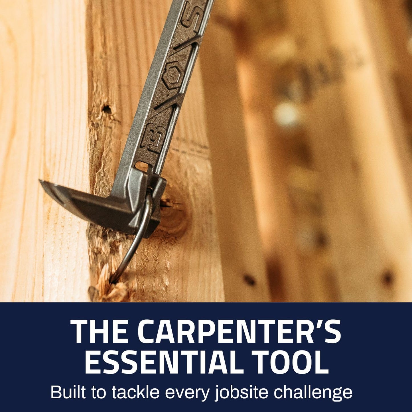 Boss Hammer 9” Boss Paw – Heavy-Duty Steel Cats Paw Nail Puller with 4-Point Pull, 13mm Wrench & Striking Face, USA Made