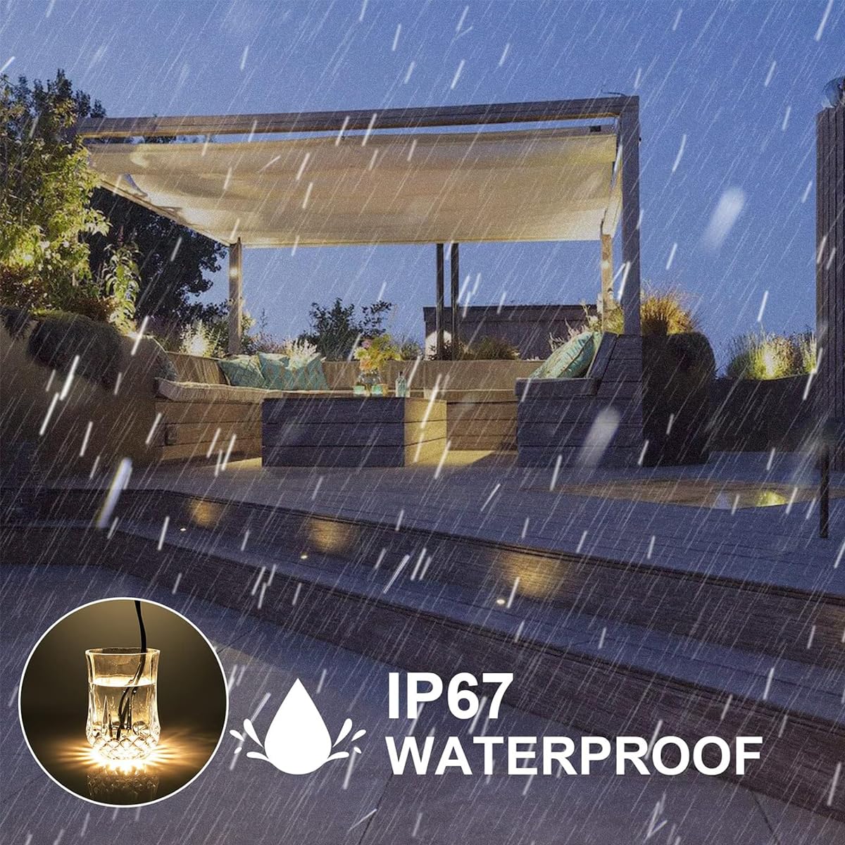 **SKYMVAO 6-Pack LED Sauna Explosion Room Lights, Recessed Waterproof IP67 Deck & Outdoor Step Lights, Low Voltage for Garden Patio Yard**