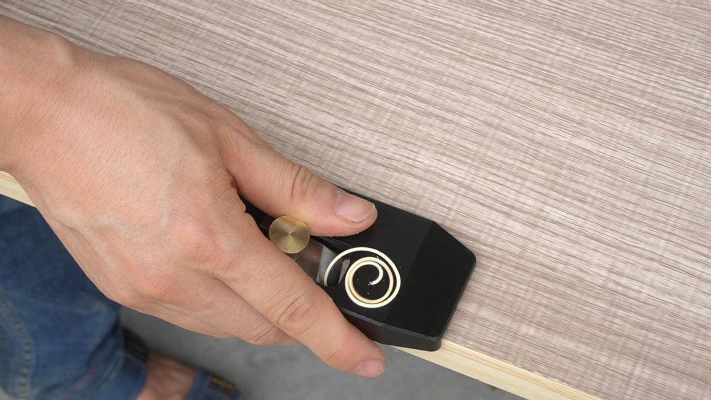 KETIPED Woodworking Edge Trimmer,Hand Planer Edge Bander with High Speed Steel Blade,Edge Banding Cutter for PVC ABS Melamine Veneer,MG-027Bk