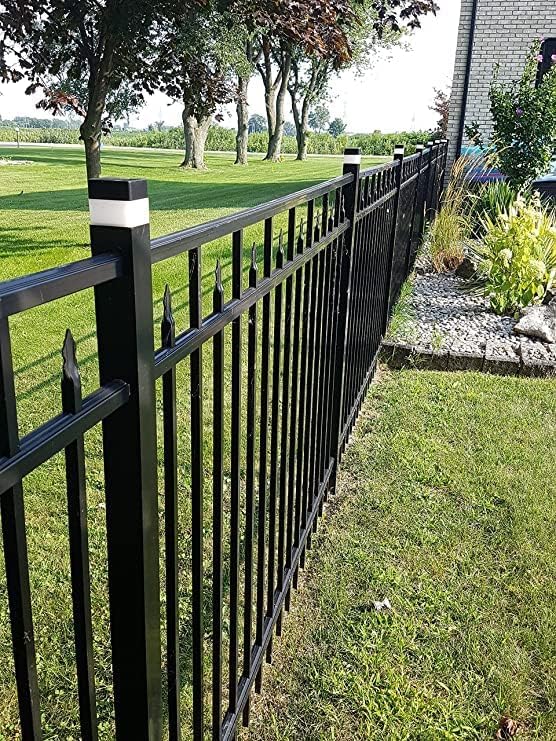 TERBBU Solar LED Fence Post Cap Light 2x2 Inch (5x5cm) - for Wrought Iron, Aluminum & Garden Fences, Waterproof Outdoor Solar Lights(White Light) (12)