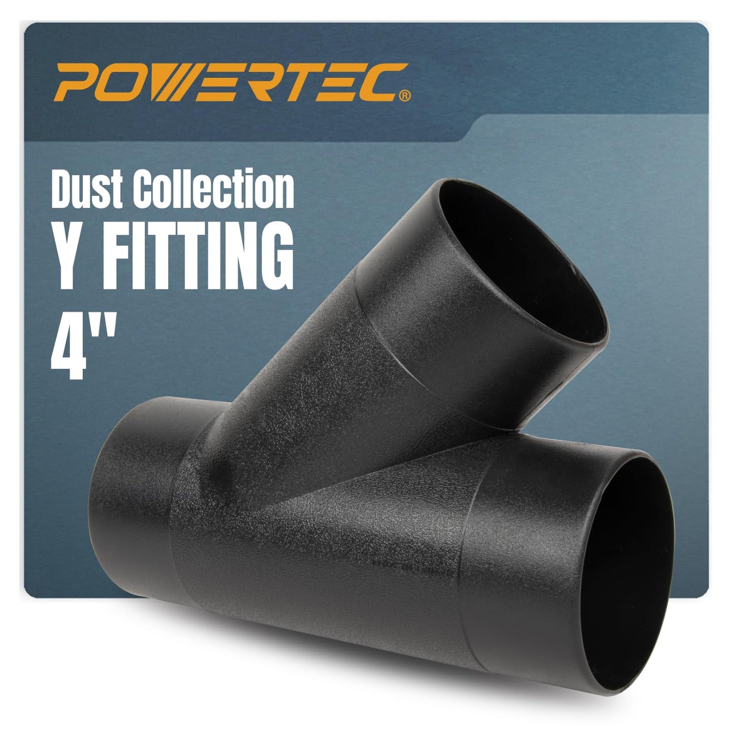 POWERTEC 4-Inch Y-Fitting Dust Collection Hose Connector - 1 Pack (70106V)