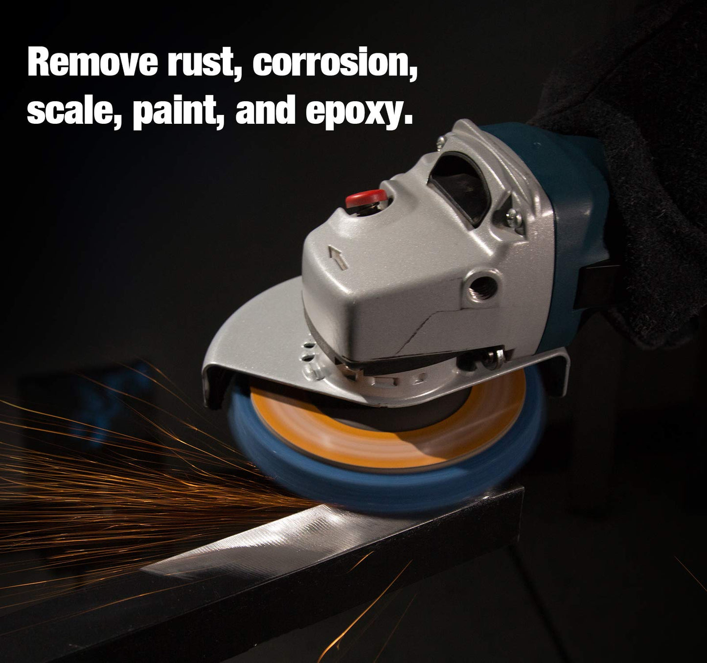 SATC 5PCS 4-1/2" Poly Strip Discs, Rust & Paint Remover Wheels, Blue Abrasive Oxidation Removal for Angle Grinder