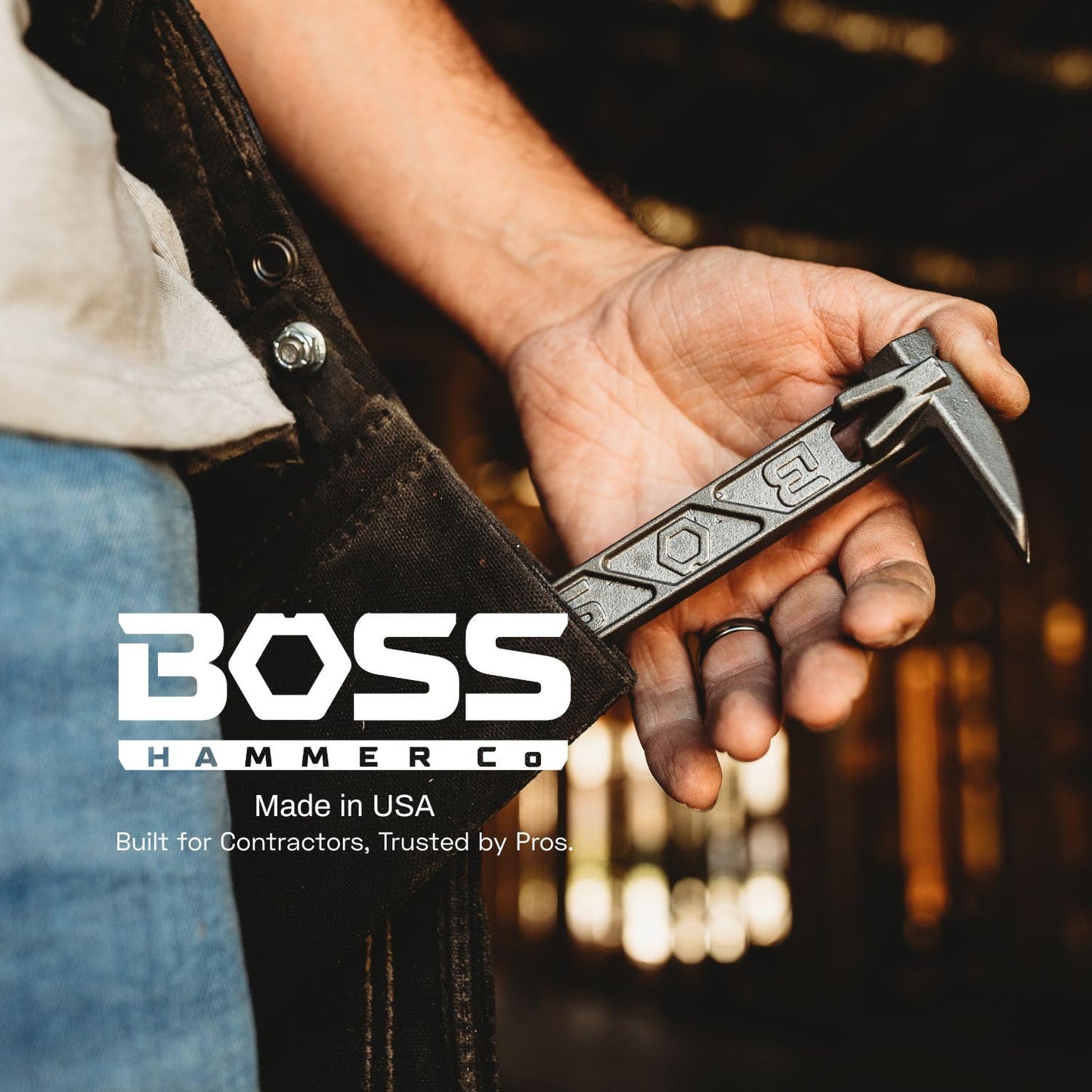 Boss Hammer 9” Boss Paw – Heavy-Duty Steel Cats Paw Nail Puller with 4-Point Pull, 13mm Wrench & Striking Face, USA Made