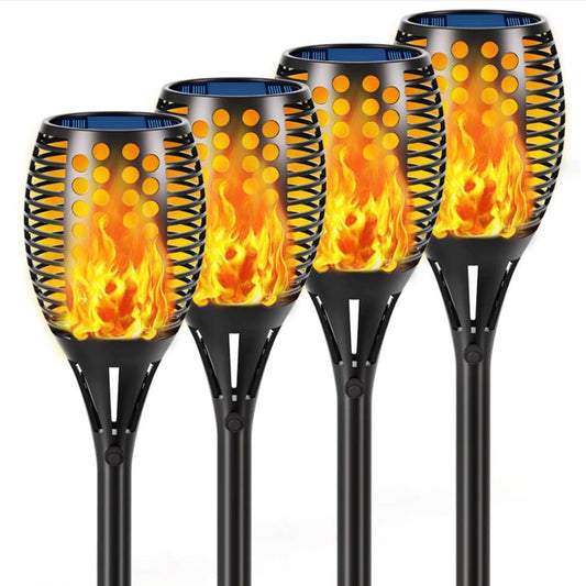 Aityvert 43" Solar Torch Lights, Flickering Flame Outdoor Waterproof Landscape Lighting, Dusk-to-Dawn Auto On/Off, 4-Pack for Yard & Garden