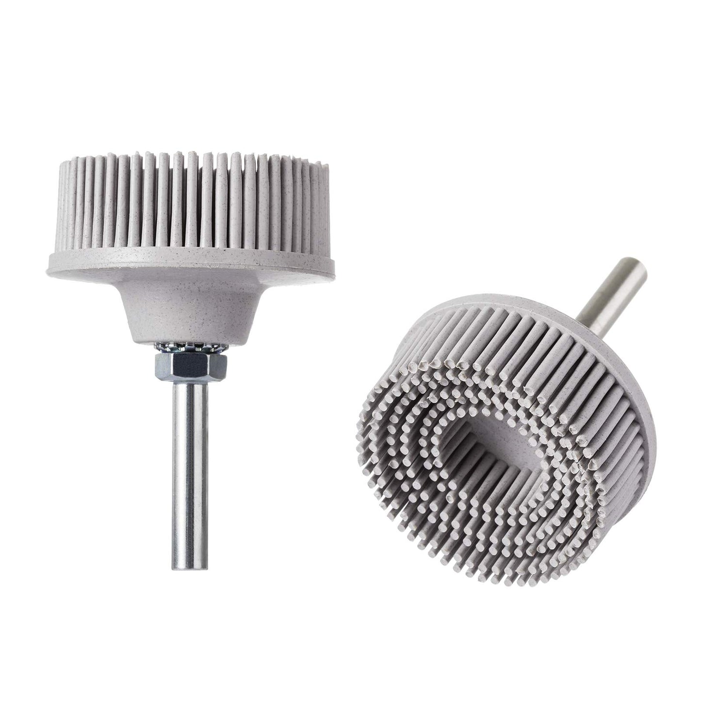 2 Inch Abrasive Bristle Disc, 2PCS 120 Grit White Bristle Disc with 1/4" Shank for Gasket & Coating Removal Rotary Tool