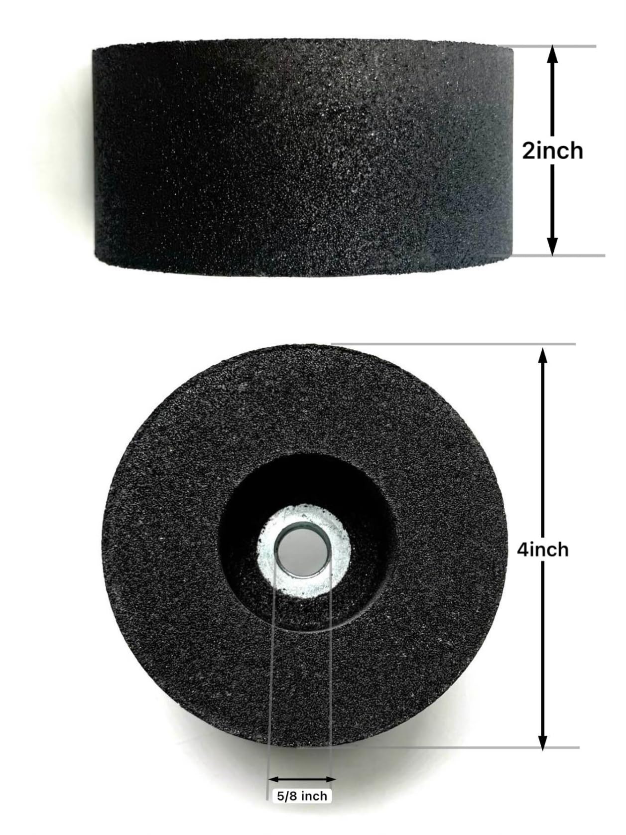 SIGNI 4 inch Silicon Carbide Grinding Stone with 5/8 Arbor for Grinding Masonry (220 Grit)