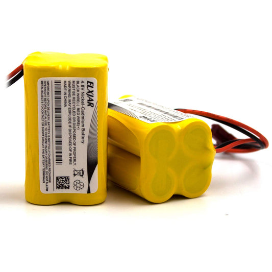 elxjar 2-Pack 4.8V 800mAh Ni-CD Battery Pack Replacement for Sure-Lites, Max Power, Dantona, OSI Emergency Exit Lights