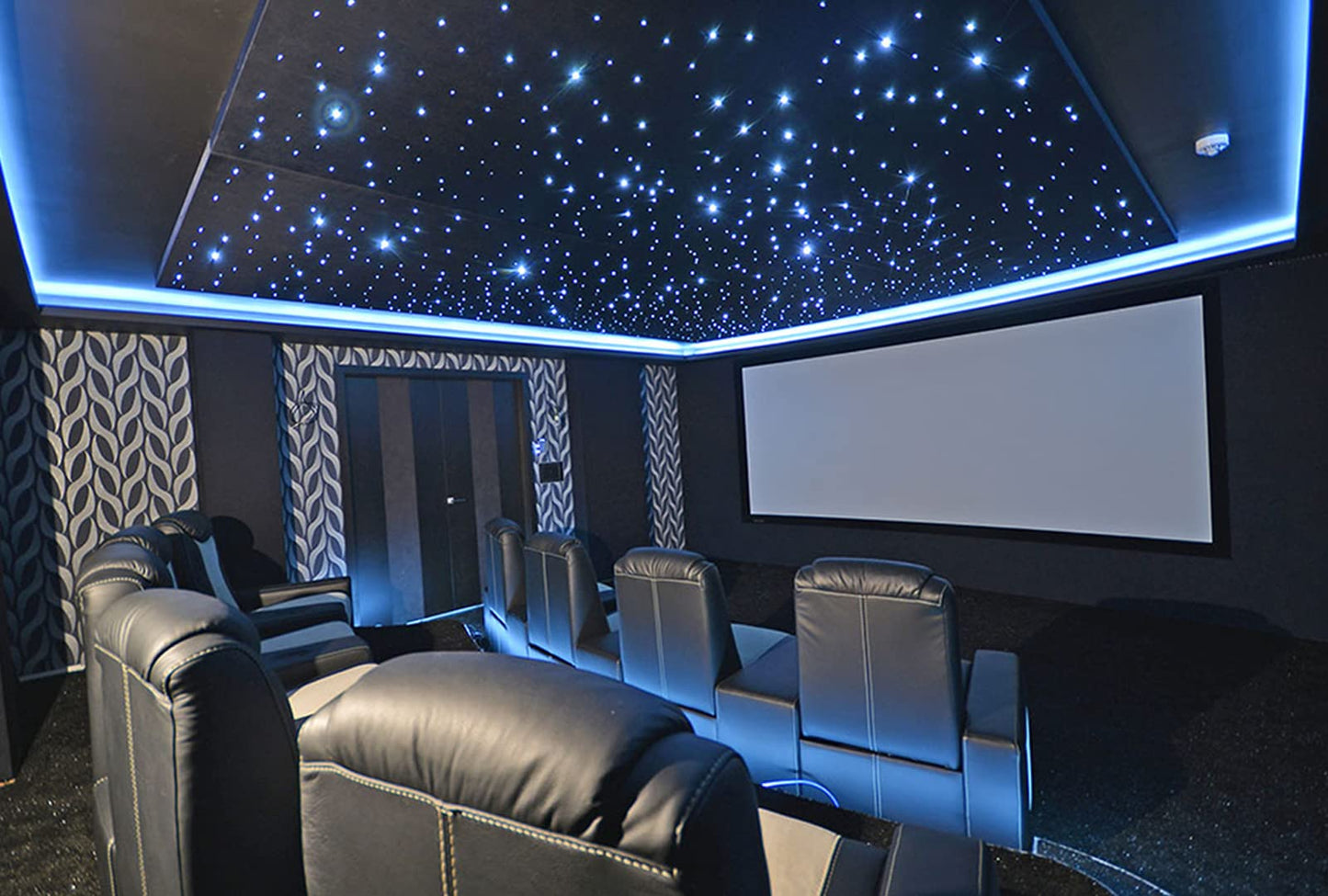 AZIMOM 20W Bluetooth Fiber Optic Star Ceiling Light Kit, 1100 Strands 13.1ft, RGBW, Sound Sync, Remote, Home & Car Decor