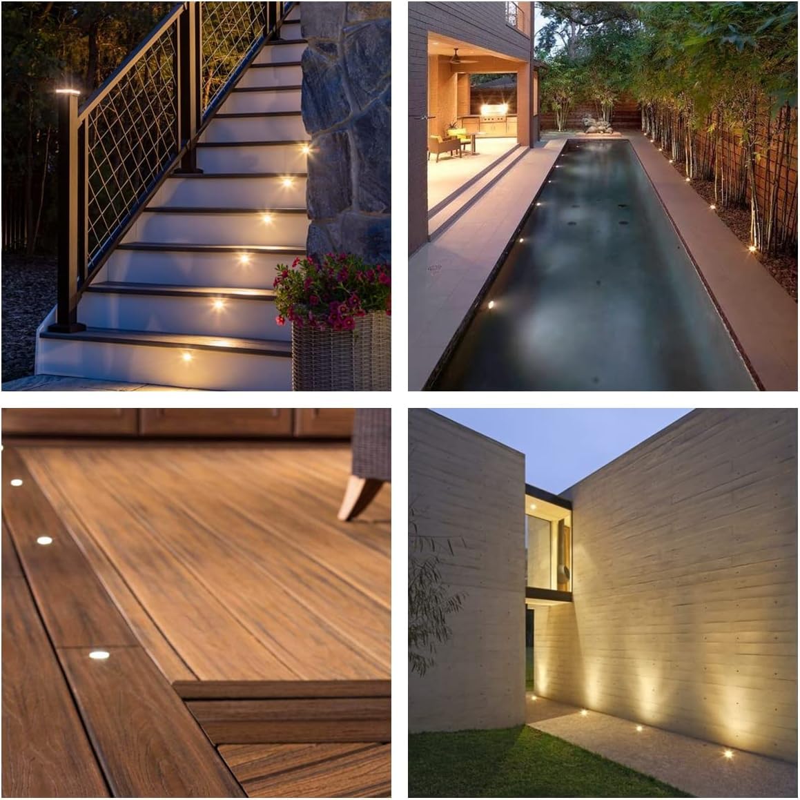 **SKYMVAO 6-Pack LED Sauna Explosion Room Lights, Recessed Waterproof IP67 Deck & Outdoor Step Lights, Low Voltage for Garden Patio Yard**