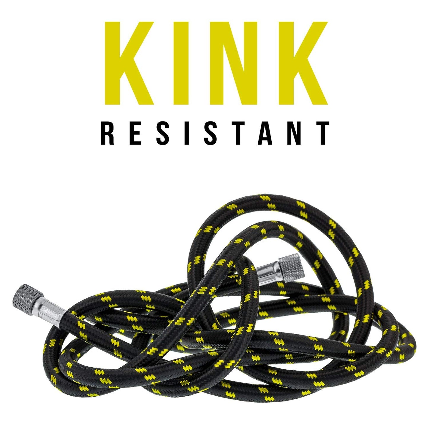 Master Airbrush Premium 10 Foot Nylon Braided Airbrush Hose with Standard 1/8" Size Fittings on Both Ends (Hose Color May Vary)