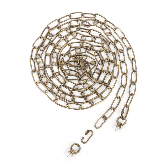 Giluta 15ft Antique Bronze Chandelier Chain, Heavy-Duty Pendant Light Hanging Extension for Lanterns, Plant Baskets, Up to 65 lbs