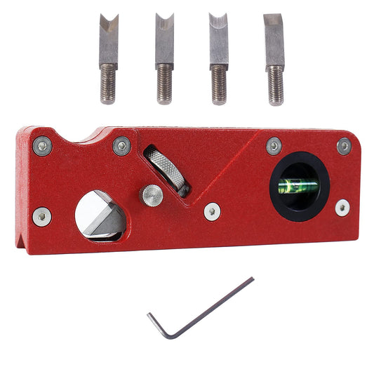 HOZOE Wood Chamfer Plane – Hand Planer for Edge & Corner Trimming, 4 Cutter Heads, Quick Woodworking Tool for Pros & Beginners