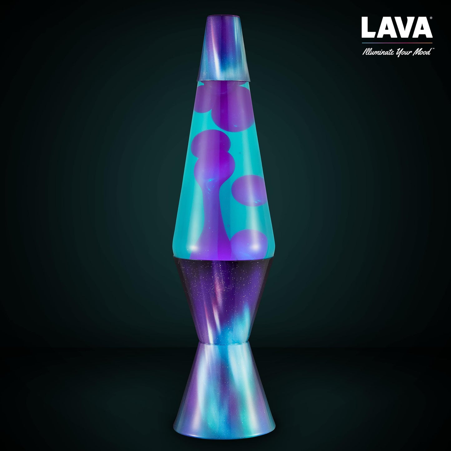The Original Lava® Lamp - 14.5" Aurora Borealis – Classic Liquid Motion Lamp - Purple Wax and Blue Liquid - Item #2047 (Amazon Exclusive)