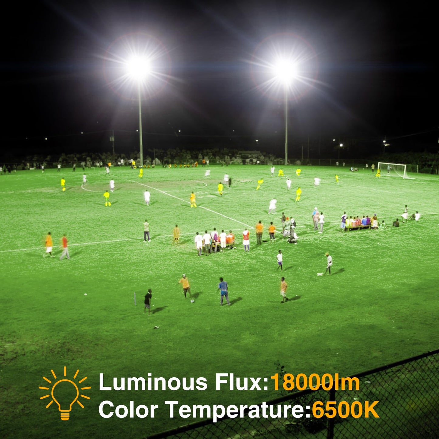 Onforu 200W LED Flood Lights Outdoor, 18000LM Security Light, IP66 Waterproof, 6500K Daylight, Garage Yard Garden (2 Pack)