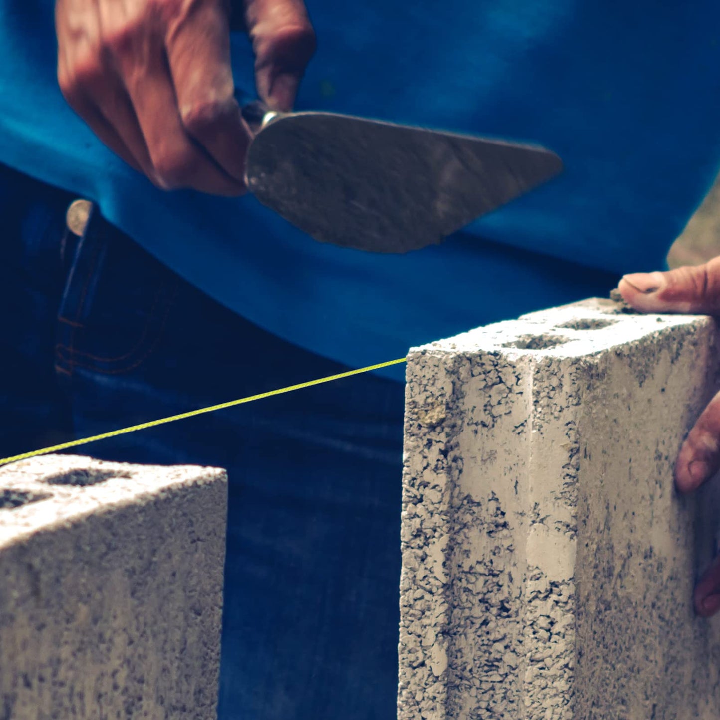Goldblatt 4-Piece Mason Line Clamp & String Set with Red & Orange Nylon Twine Rolls, Concrete & Masonry Measurement Tools