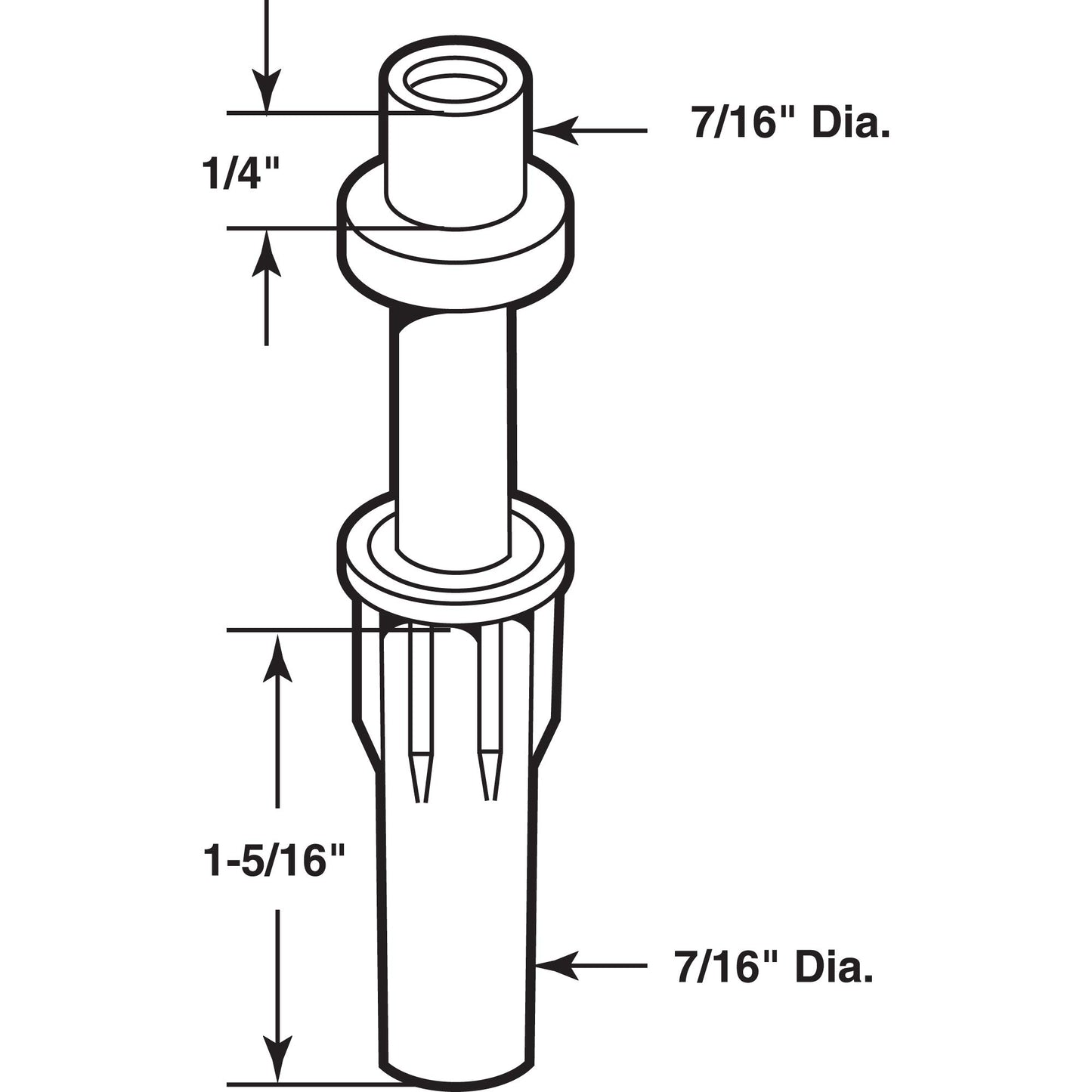 Prime-Line MP6701 7/16 in. Bi-Fold Door Top Pivot, Alliance Doors (2 Pack)