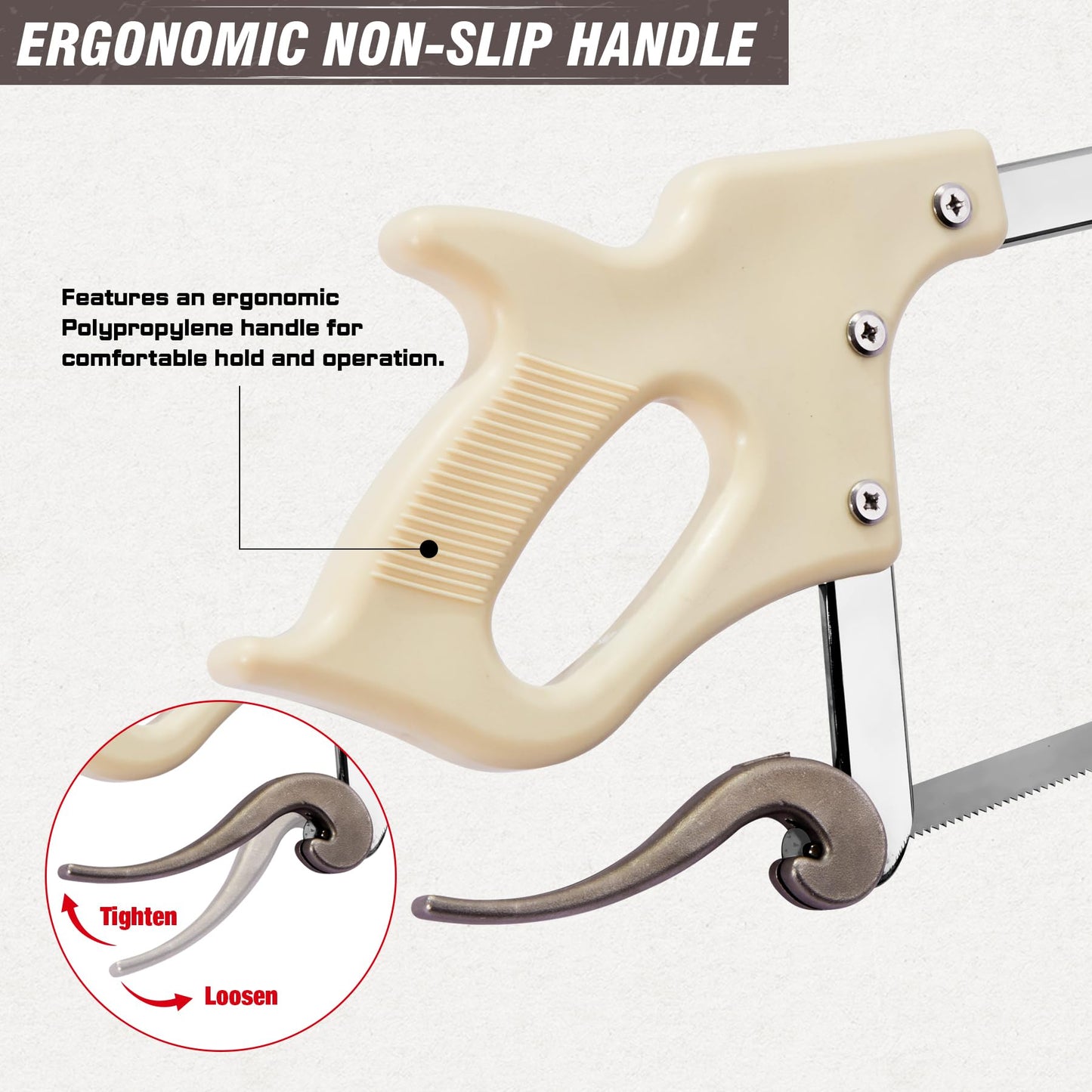 KATA 25" Meat & Bone Saw for Home Butchering, SK5 Blade, Frozen Meat, Livestock & Game Processing Hand Saw