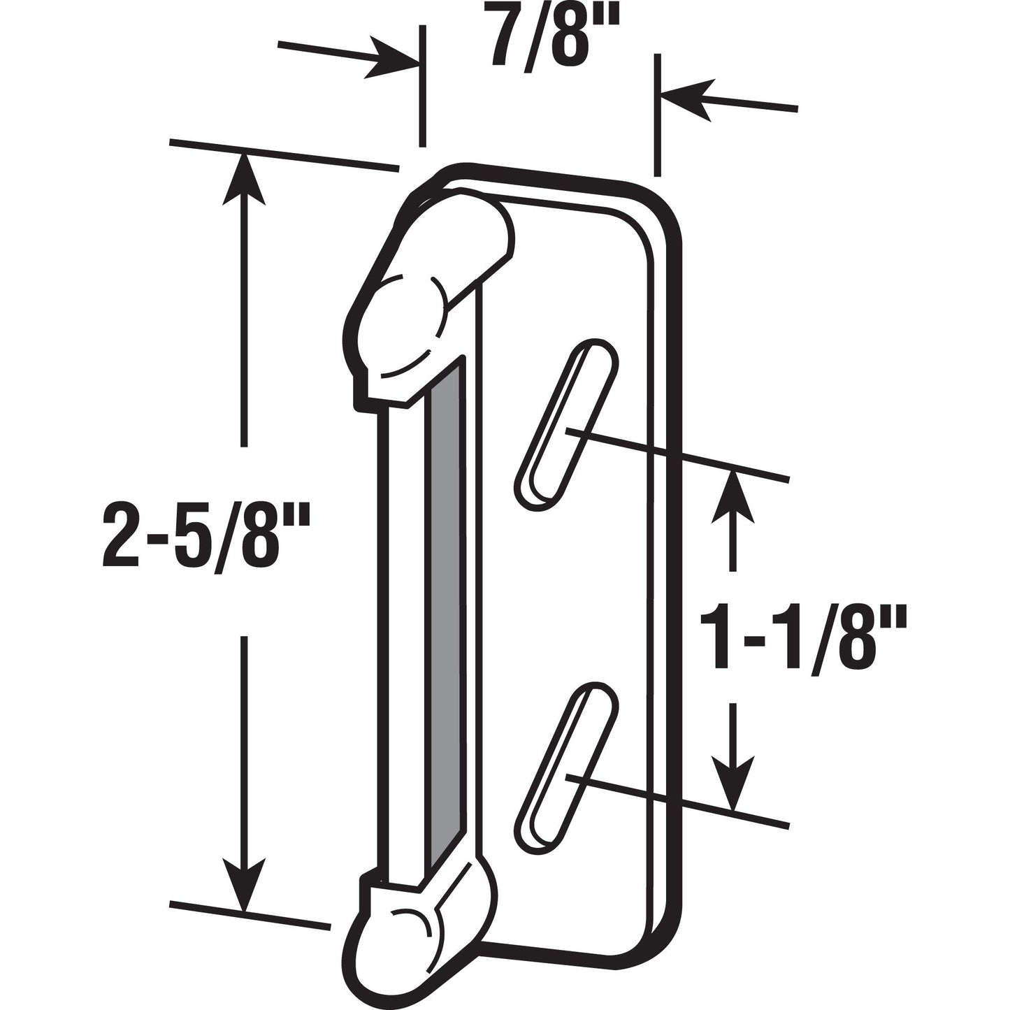 Prime-Line K 5004 Aluminum Painted Black, Spring-Loaded Screen Door Strike Plate (Single Pack)