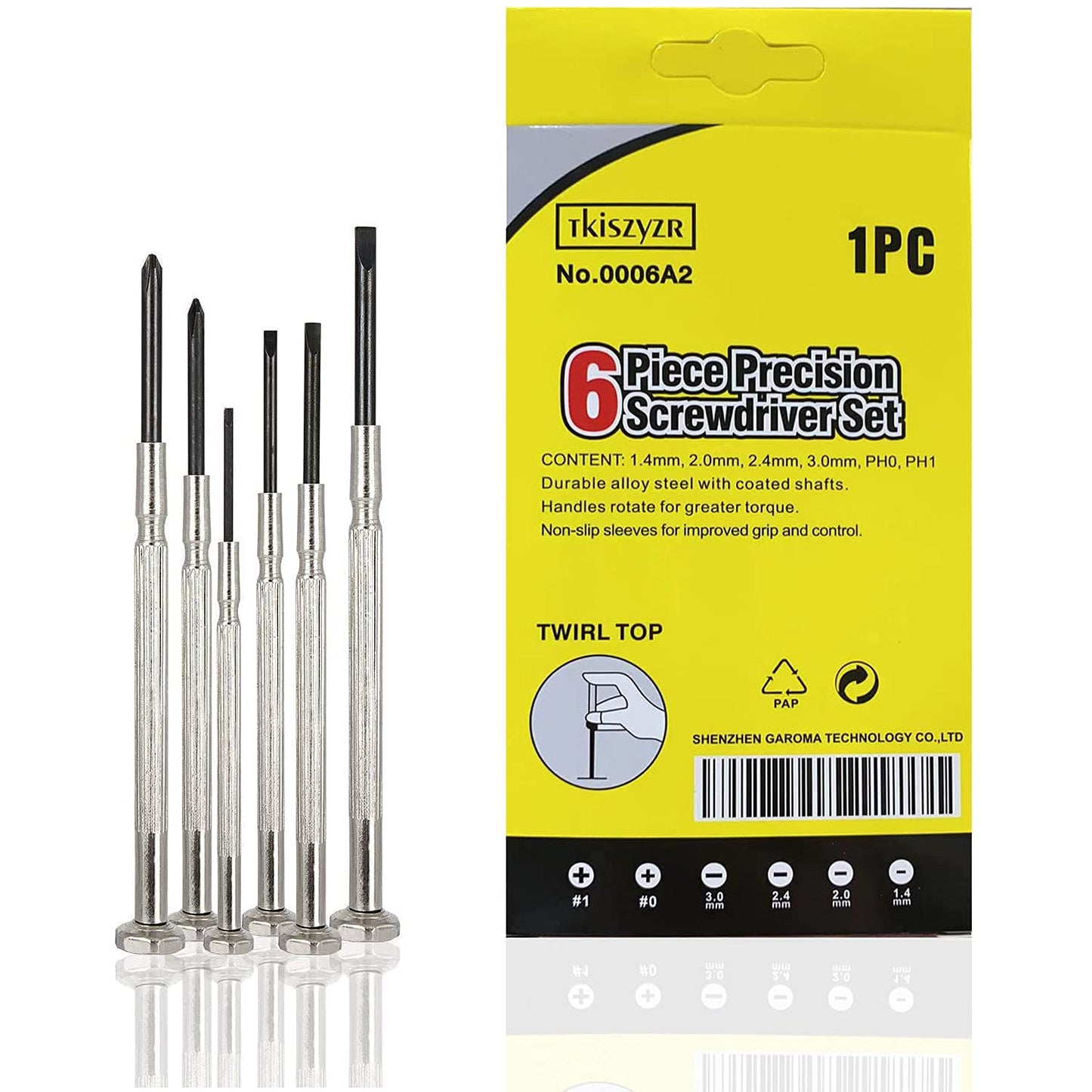 6-Piece Mini Screwdriver Set for Eyeglass, Watch & Jewelry Repair – Flathead & Phillips, Small Precision Tools