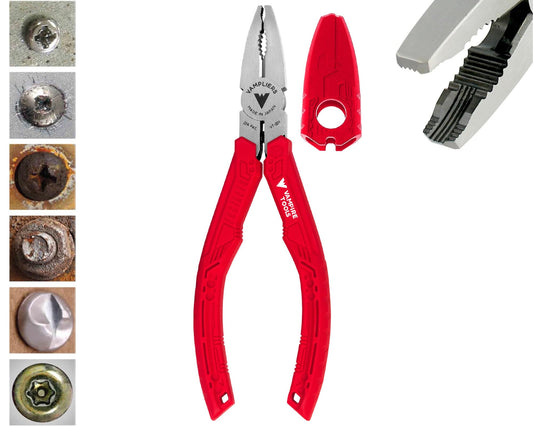 VAMPLIERS 6.25" Stripped Screw Extractor Pliers – Japanese Made, Quickly Removes Rusted, Stuck, Damaged Screws & Fasteners